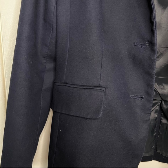 J. Crew Women's Navy Blue Blazer/Suit Jacket, Double button, Cotton, Size 4 - Picture 11 of 15